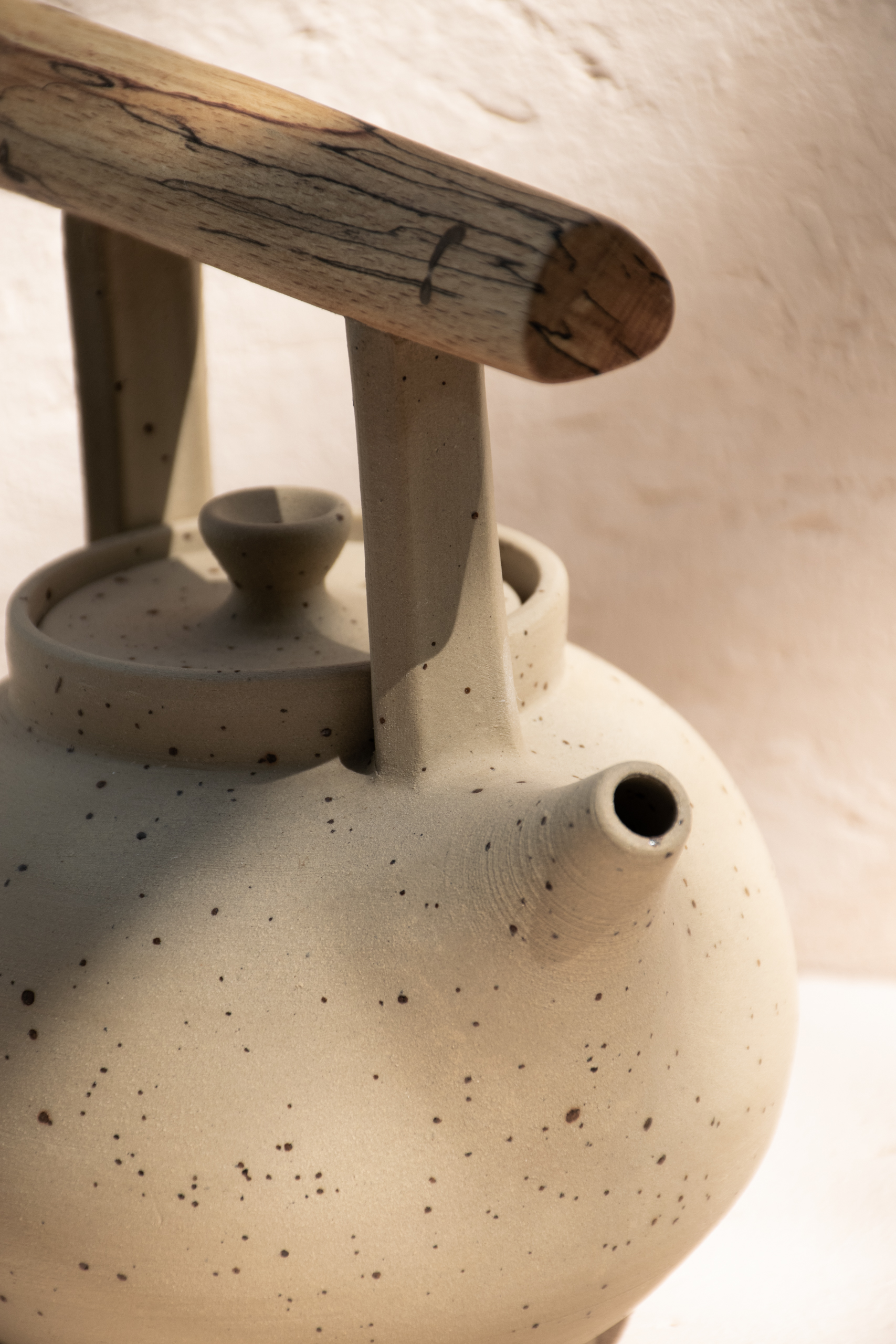 TEAPOT WITH WOODEN HANDLE