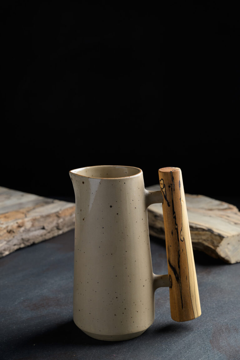 Pitcher with wood handle